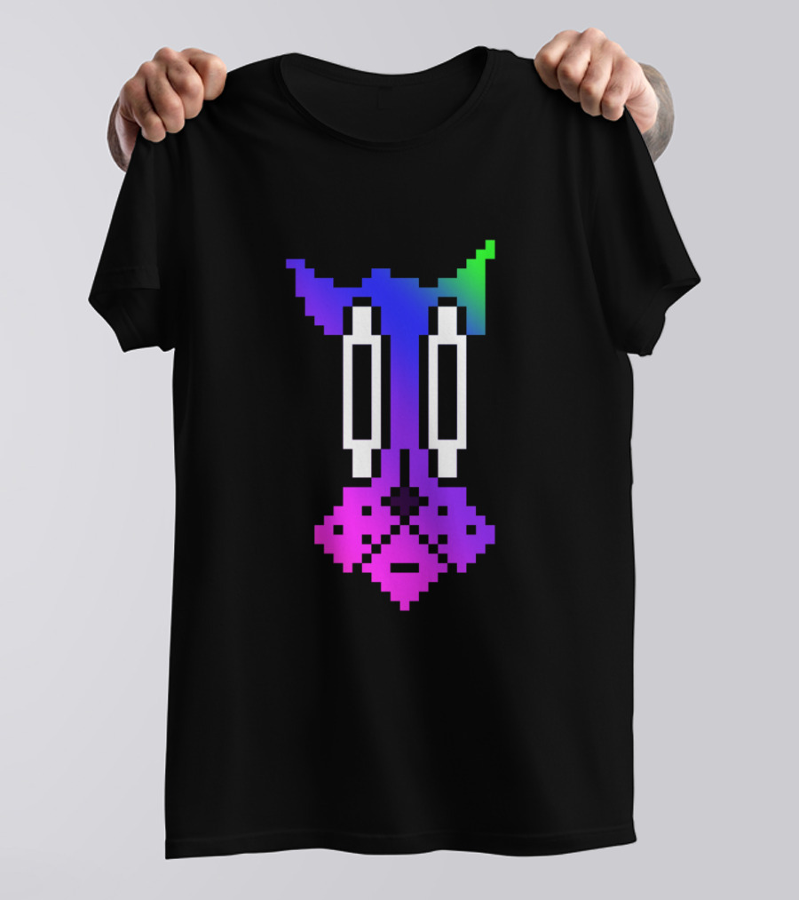 Rainbow Pixel Dog T-Shirt