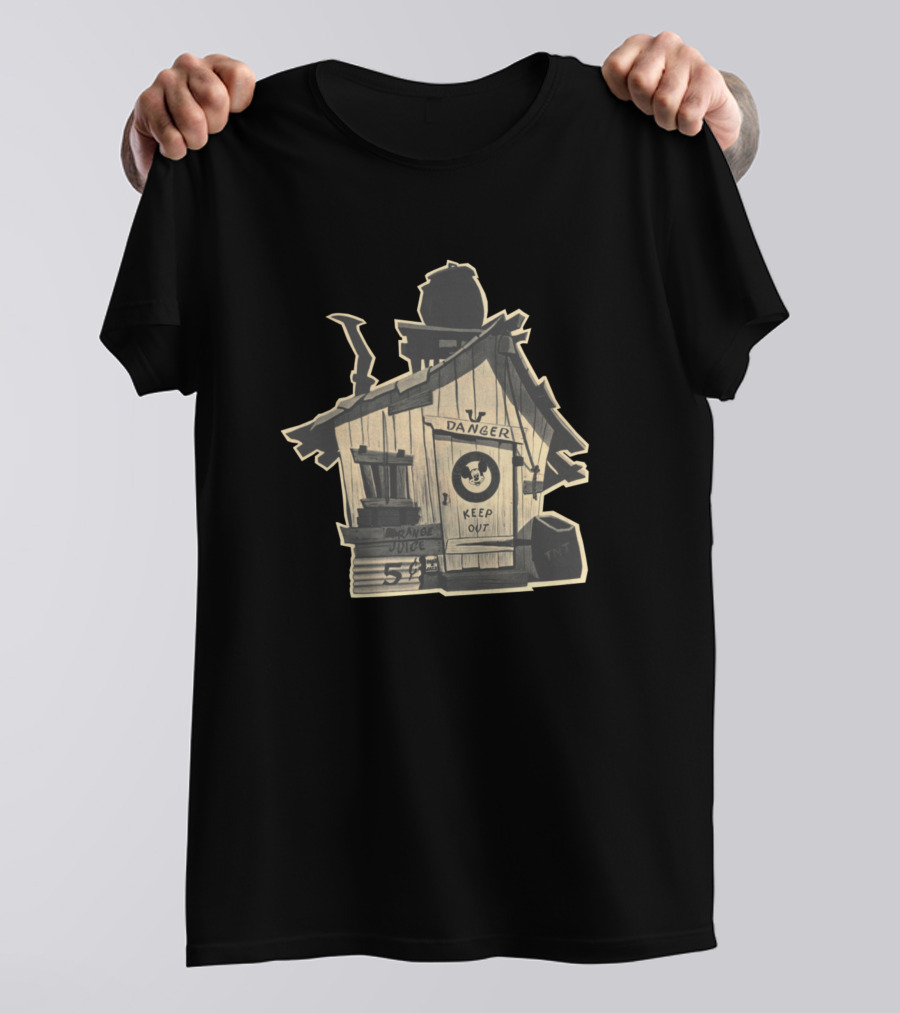 Retro Mickey Mouse Danger Juice Keep Out House T-Shirt