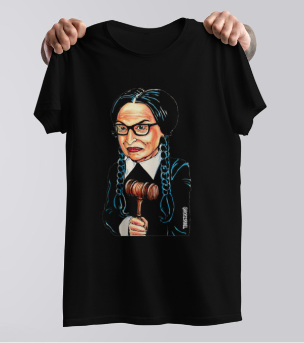 Rgb Goth Ruth Bader Ginsburg Holding Gavel Wearing Braids T-Shirt