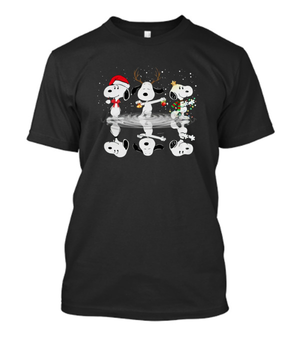 Snoopy Holiday Reflections With Christmas Accessories T-Shirt