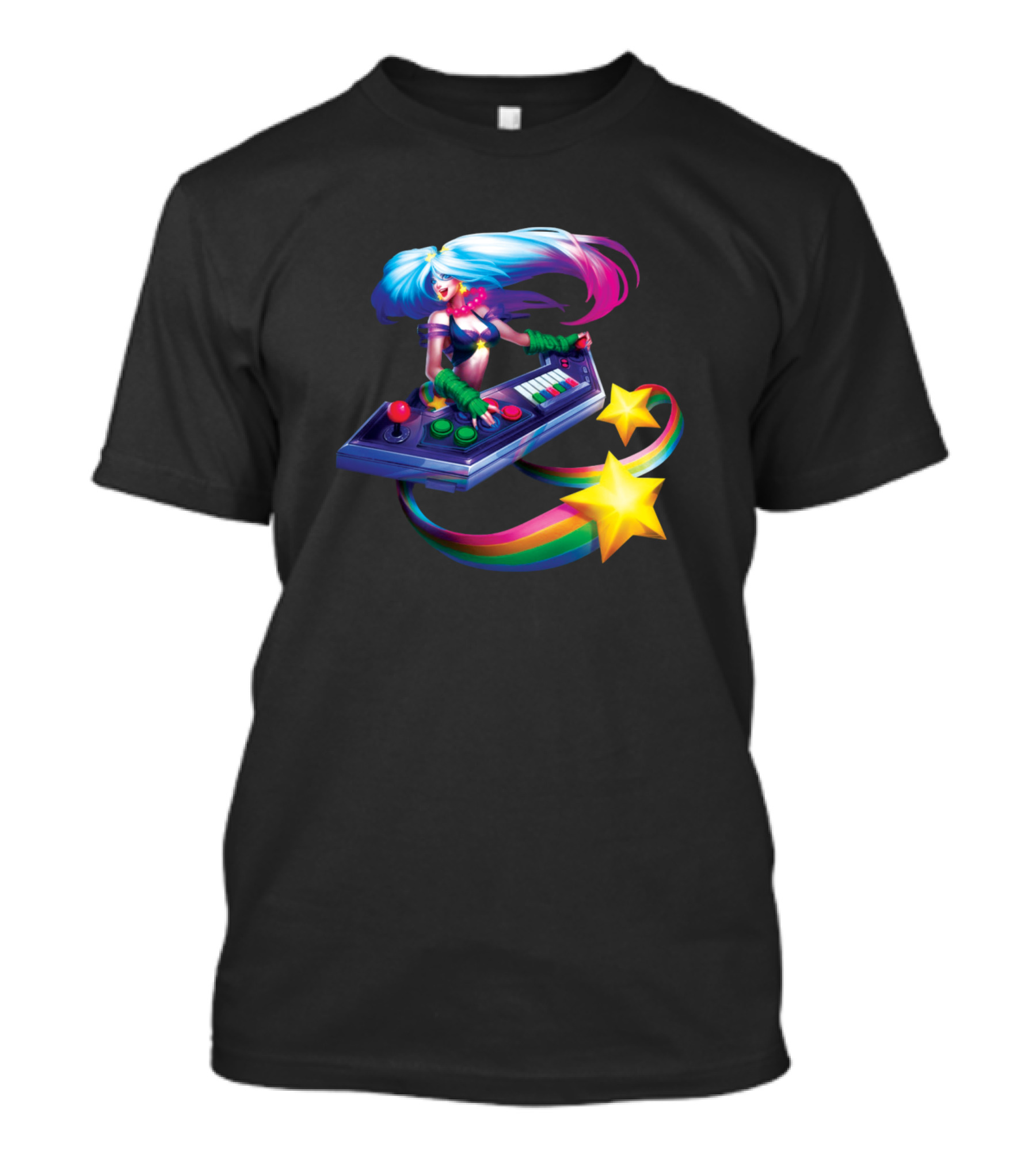 DJ Sona Arcade Console Stars And Rainbow Gaming T-Shirt