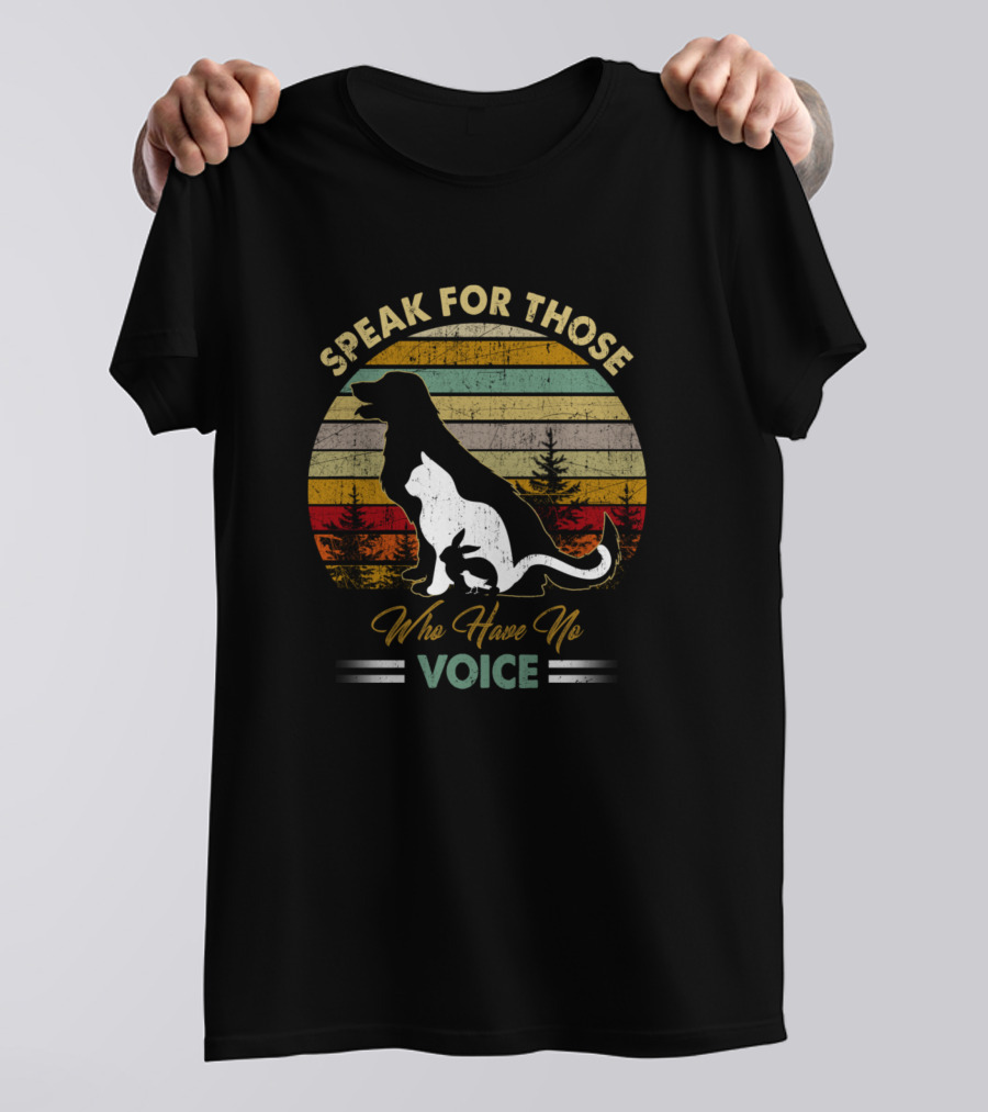 Speak For Those Who Have No Voice Retro Animal T-Shirt