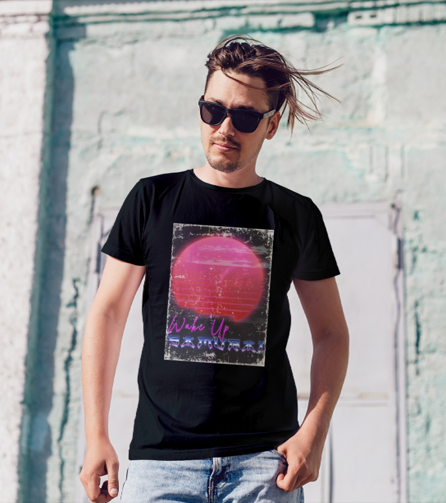 Wake Up Samurai 1980 Retro Neon T-Shirt