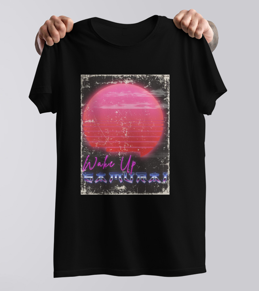 Wake Up Samurai 1980 Retro Neon T-Shirt
