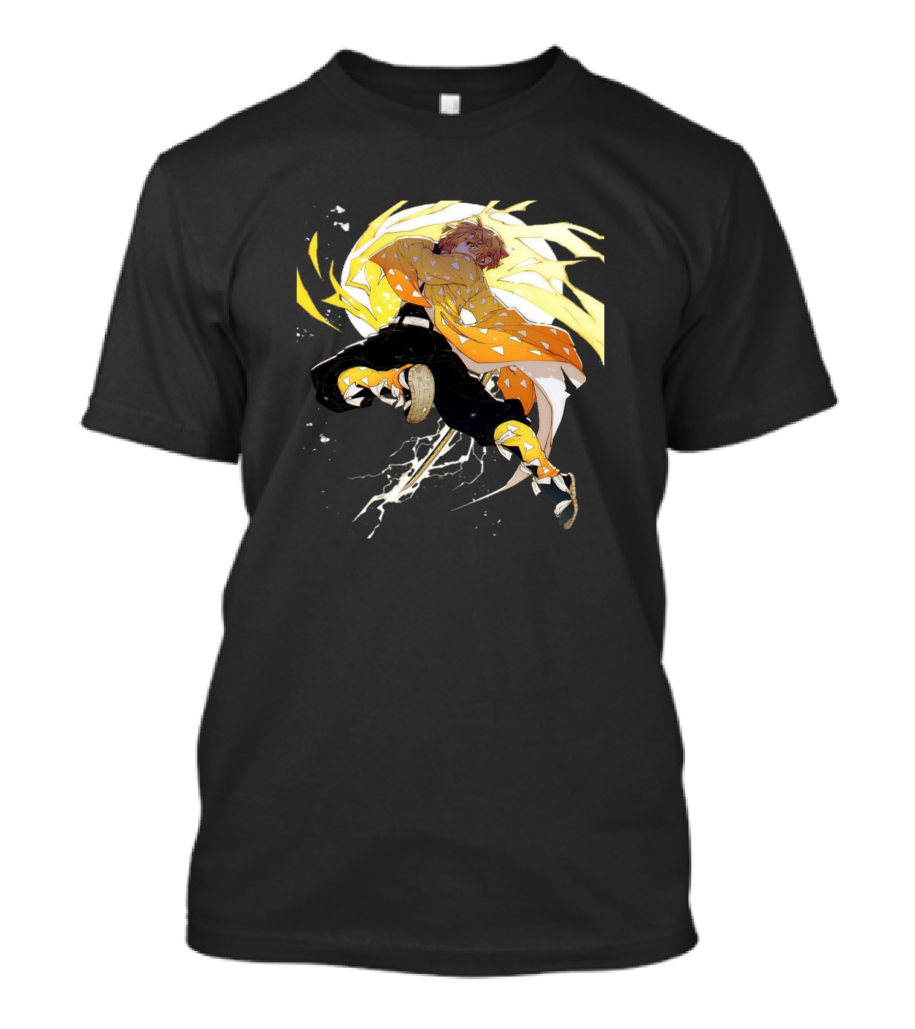 Zenitsu Agatsuma Thunder Breathing Anime Action Pose T-Shirt