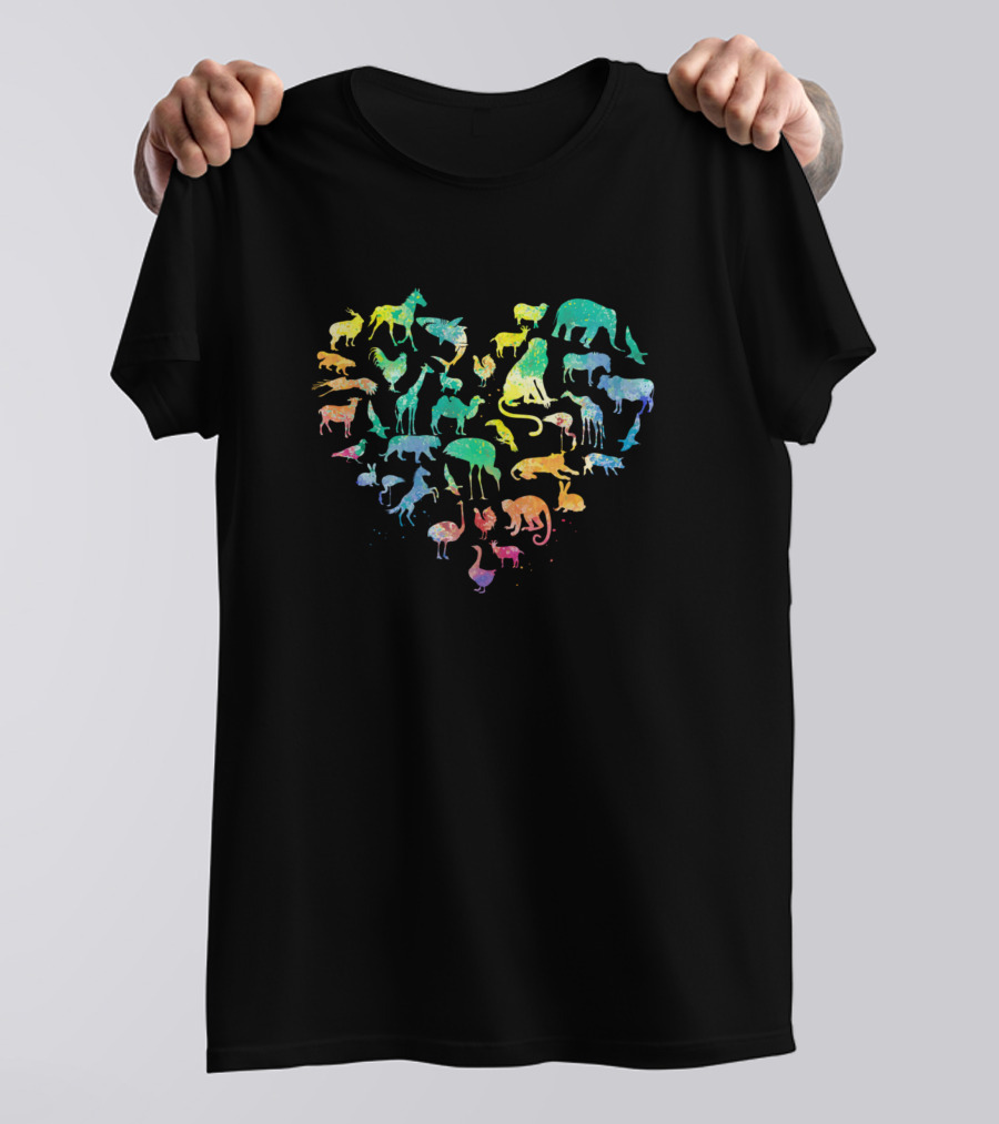 Zoo Animals Heart Shape Life For Zoo Worker Animal Lover T-Shirt