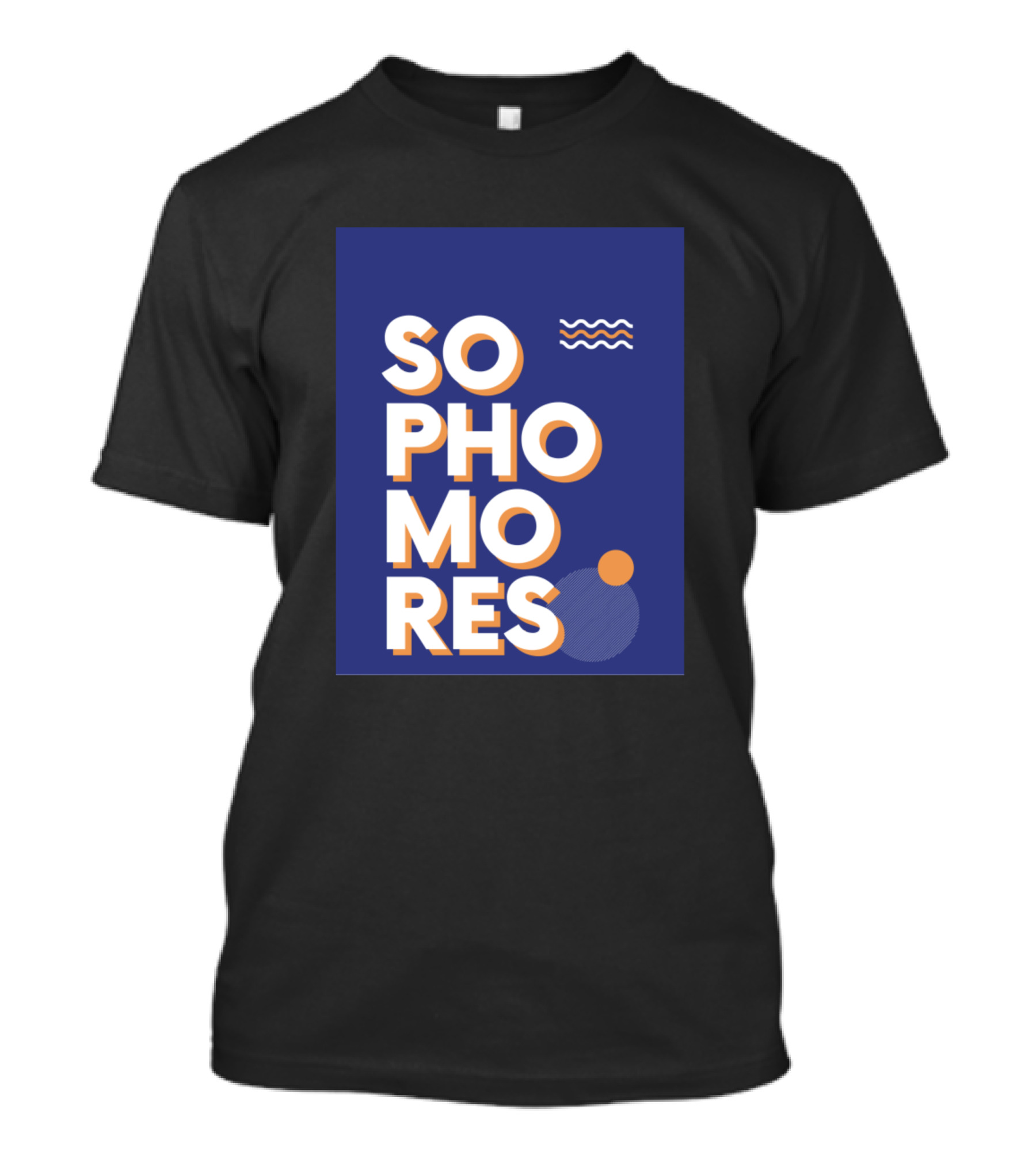 SOPHOMORES Retro Style Geometric Elements T-Shirt