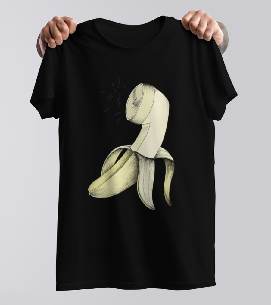 Tele Banana Vintage Telephone Receiver Banana Peel T-Shirt
