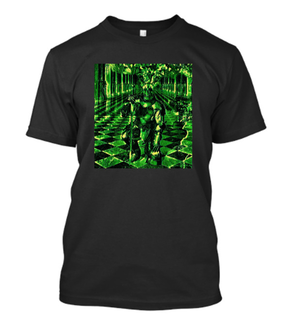 Undead Warrior Green Chessboard Hallway Knight T-Shirt