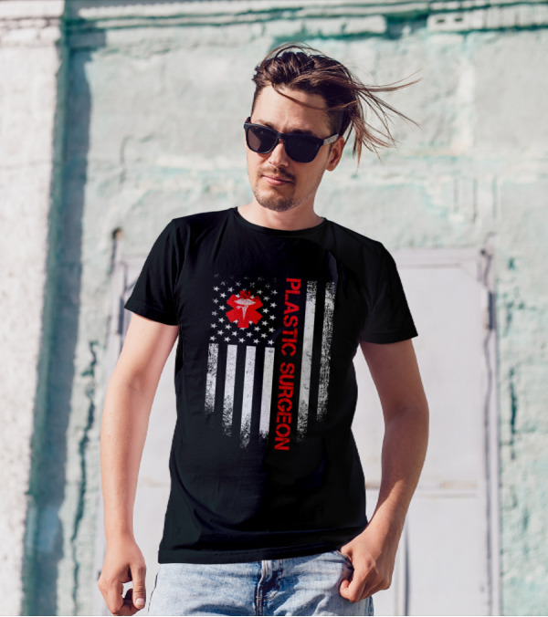 Vintage Plastic Surgeon American Flag T-Shirt