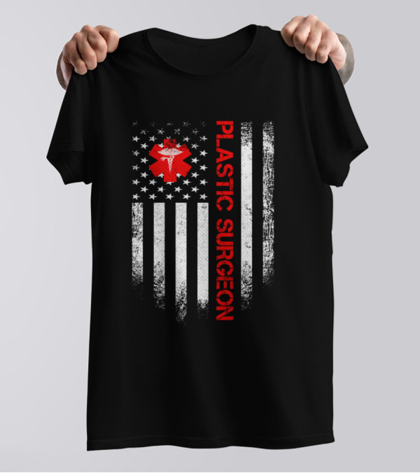 Vintage Plastic Surgeon American Flag T-Shirt