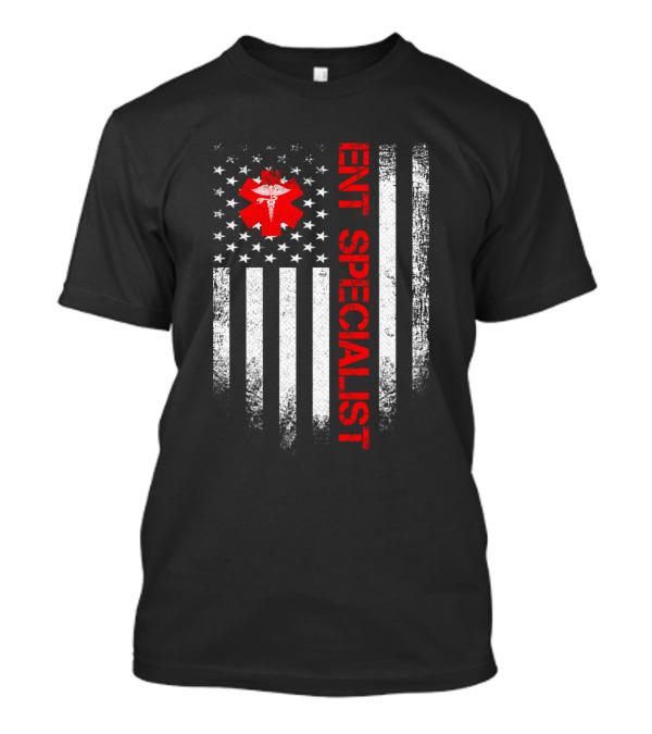 ENT Specialist American Flag Vintage USA Doctor T-Shirt
