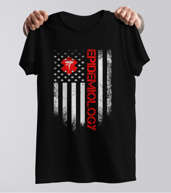 Vintage USA American Flag Epidemiology Doctor T-Shirt