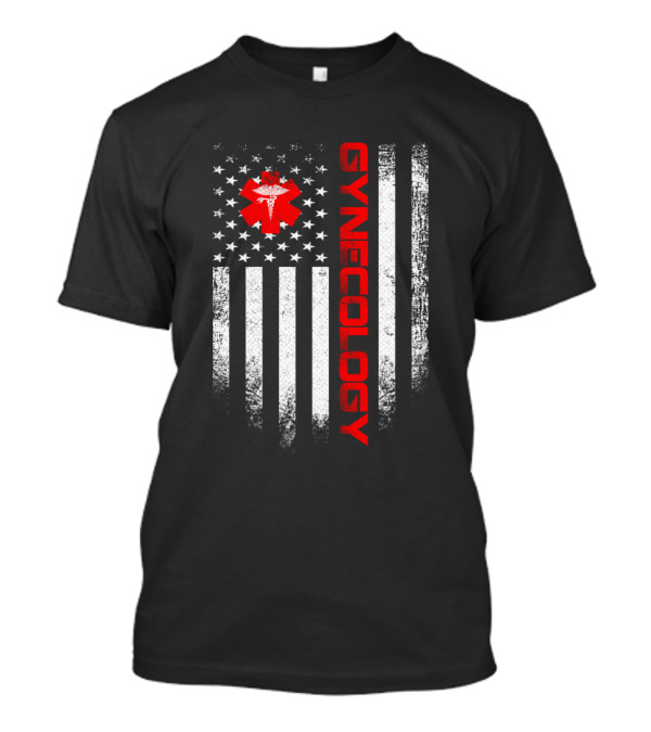 Vintage USA Gynecology Doctor American Flag Iconic Design Gyneco T-Shirt