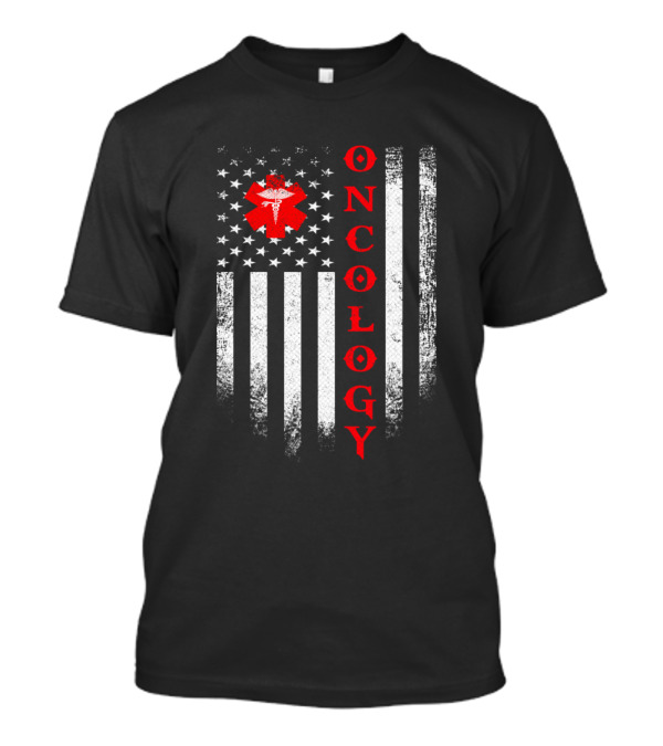 Vintage USA Oncology Doctor American Flag T-Shirt