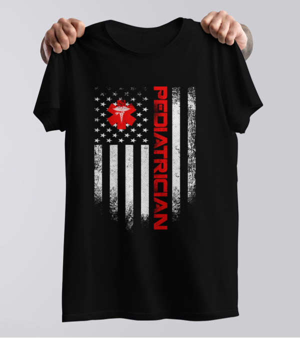 Vintage USA American Flag Pediatrician T-Shirt