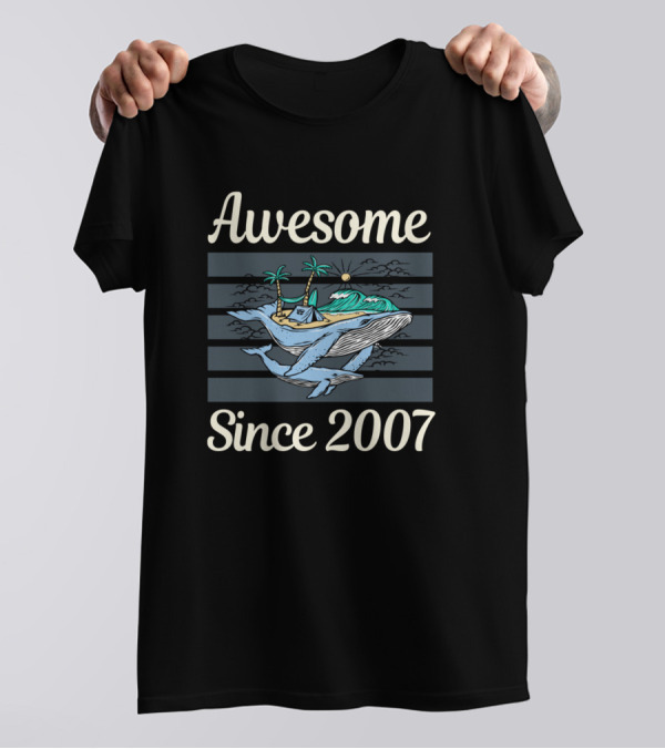 Awesome Whales Beach Since 2007 T-Shirt