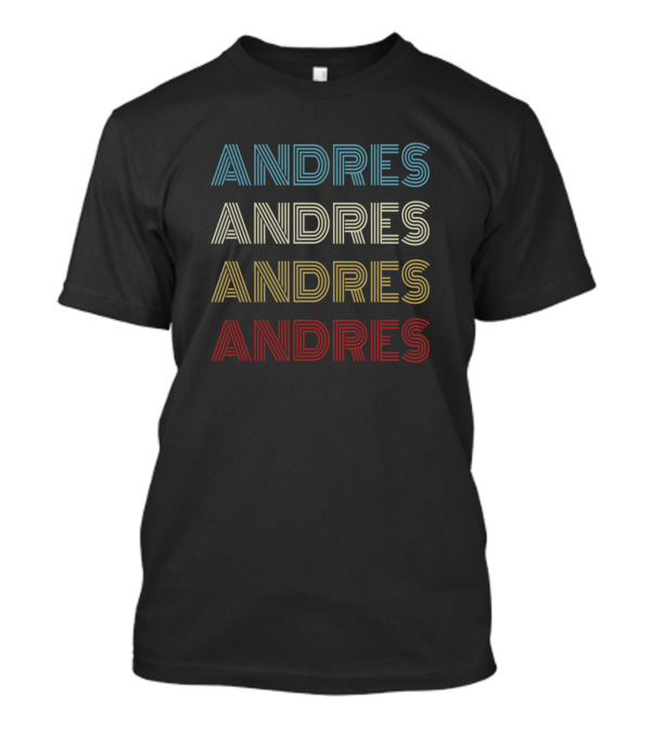 Andres Multicolor Retro Name Pride T-Shirt