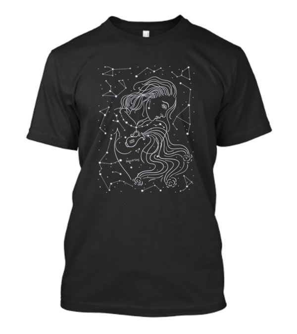 Aquarius Horoscope Stars Constellation Beautiful T-Shirt
