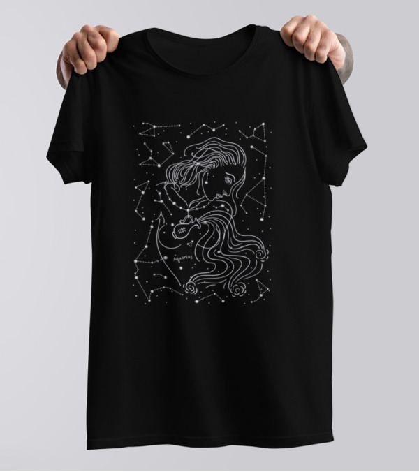 Aquarius Horoscope Stars Constellation Beautiful T-Shirt