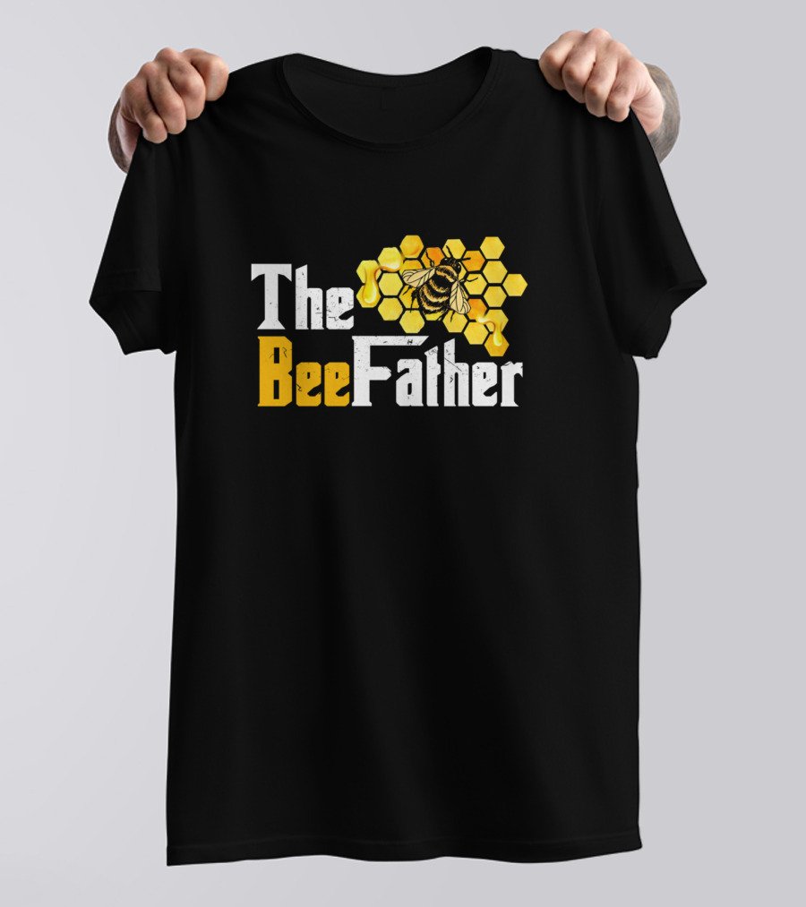 The BeeFather Beekeeper Honey Bees Hive Hexagonal T-Shirt