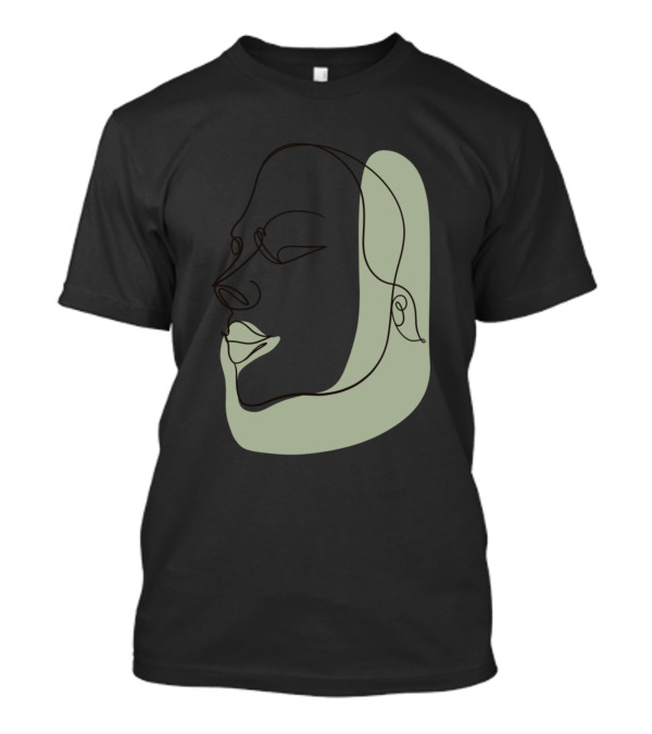 Body Positivity Face Line Drawing Simple Modern T-Shirt