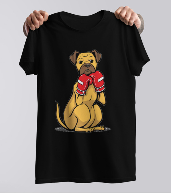 Boxing Boxer Dog With Red Gloves T-Shirt