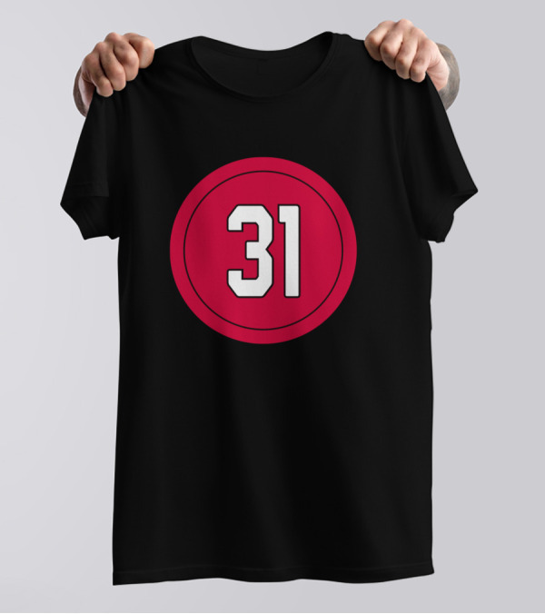 Chris Banjo 31 Football Player Icon Red Circle T-Shirt