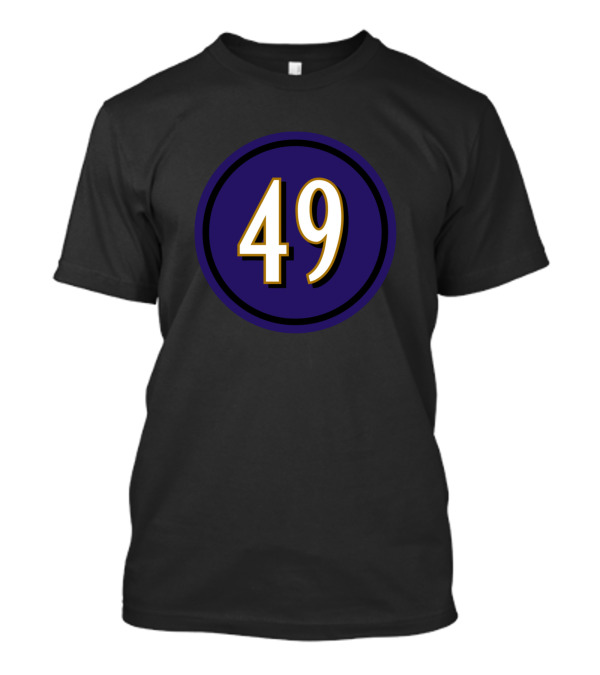 Chris Board 49 Purple And Gold Circle T-Shirt