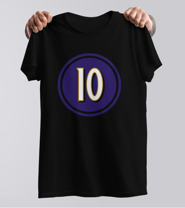 Chris Moore Number 10 Ravens Football T-Shirt