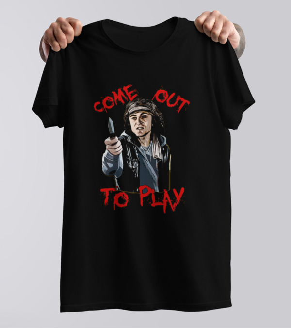 Come Out To Play Knife Illustration Black Jacket Headband T-Shirt