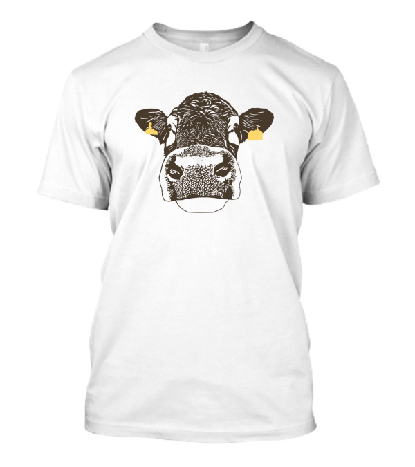 Cows Lady Cow Face With Tags Farming 46 T-Shirt