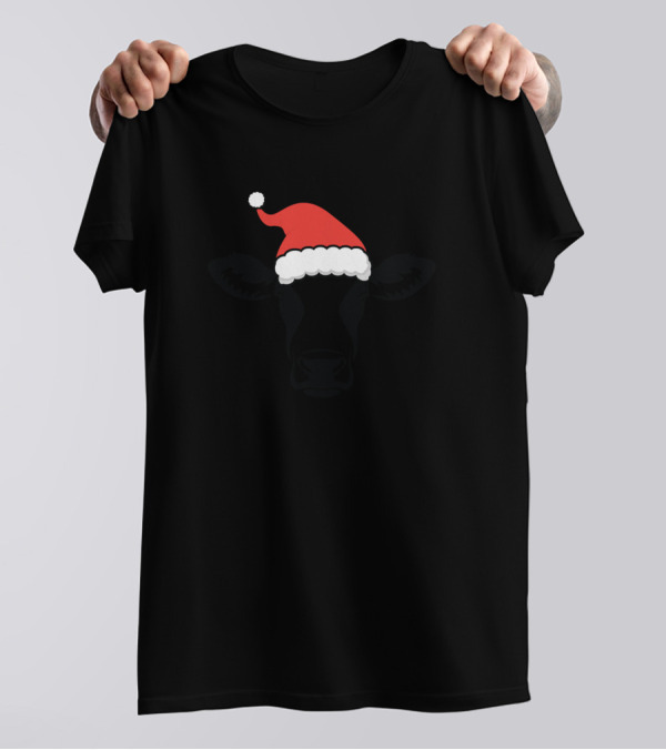 Santa Cow Christmas Farming 180 T-Shirt