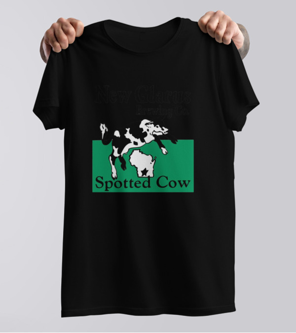 New Glarus Brewing Co Spotted Cow Cows Wisconsin 141 Farming T-Shirt