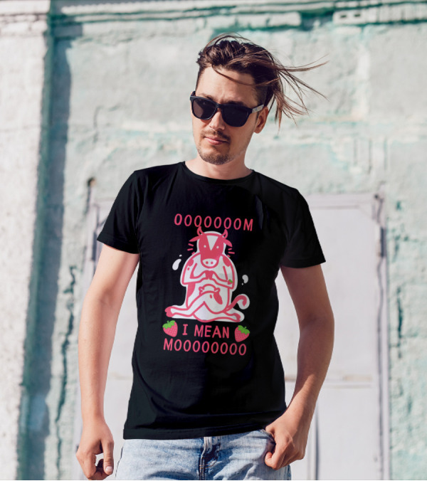 OOOOOOOM I Mean Mooooooo Strawberry Cow Meditation T-Shirt