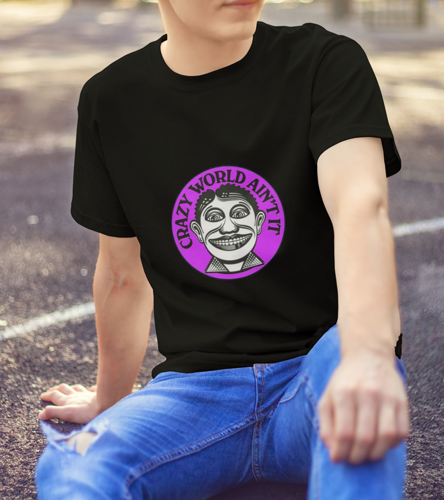 Crazy World Ain't It Retro Face T-Shirt