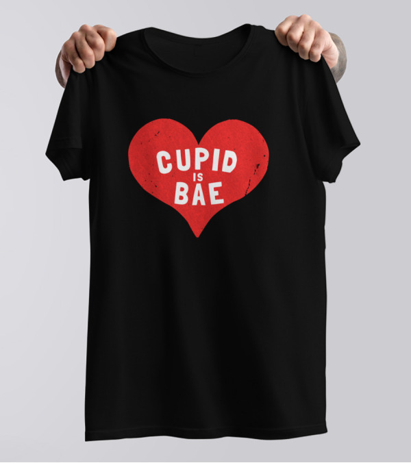 Cupid Is Bae Heart Shaped Red T-Shirt