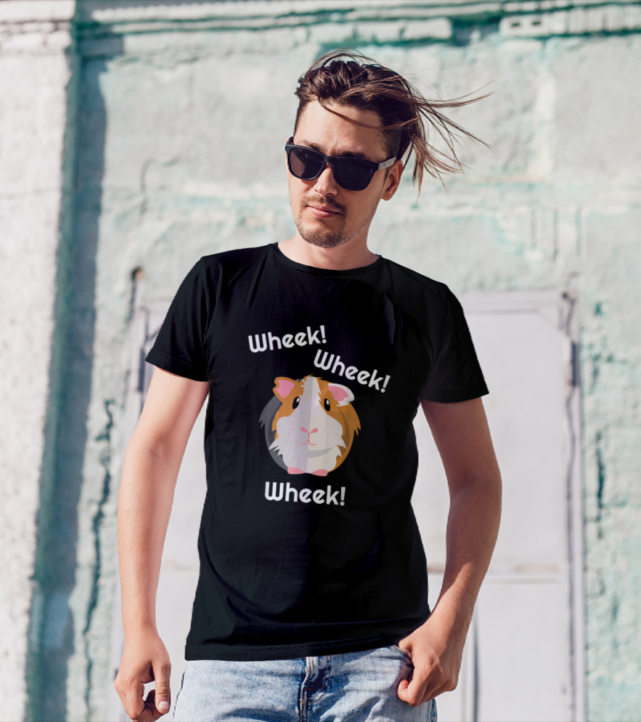 Cute And Funny Guinea Pig Wheek Owner Cavy Lover T-Shirt