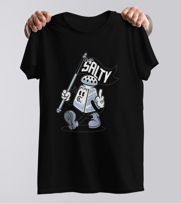 Extra Salty Sassy Vintage Cartoon Rude Offensive T-Shirt