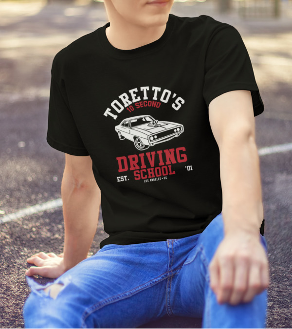Toretto's 10 Second Driving School Est. 2001 Los Angeles T-Shirt