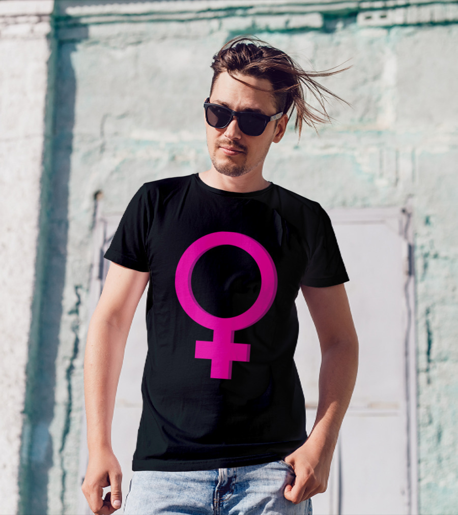 Female Gender Symbol Icon Pink T-Shirt