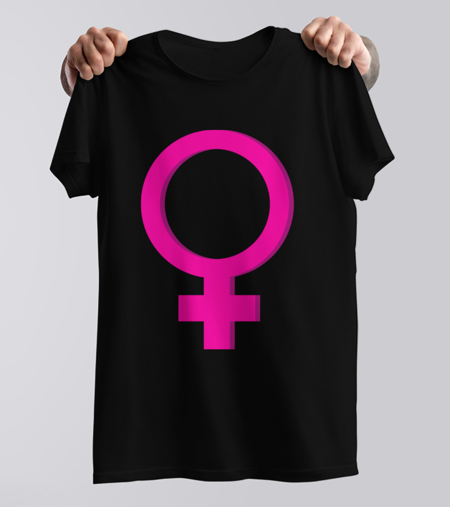 Female Gender Symbol Icon Pink T-Shirt