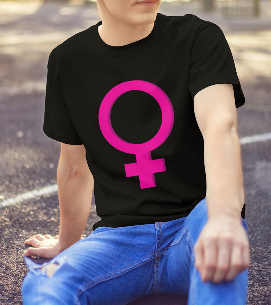 Female Gender Symbol Icon Pink T-Shirt