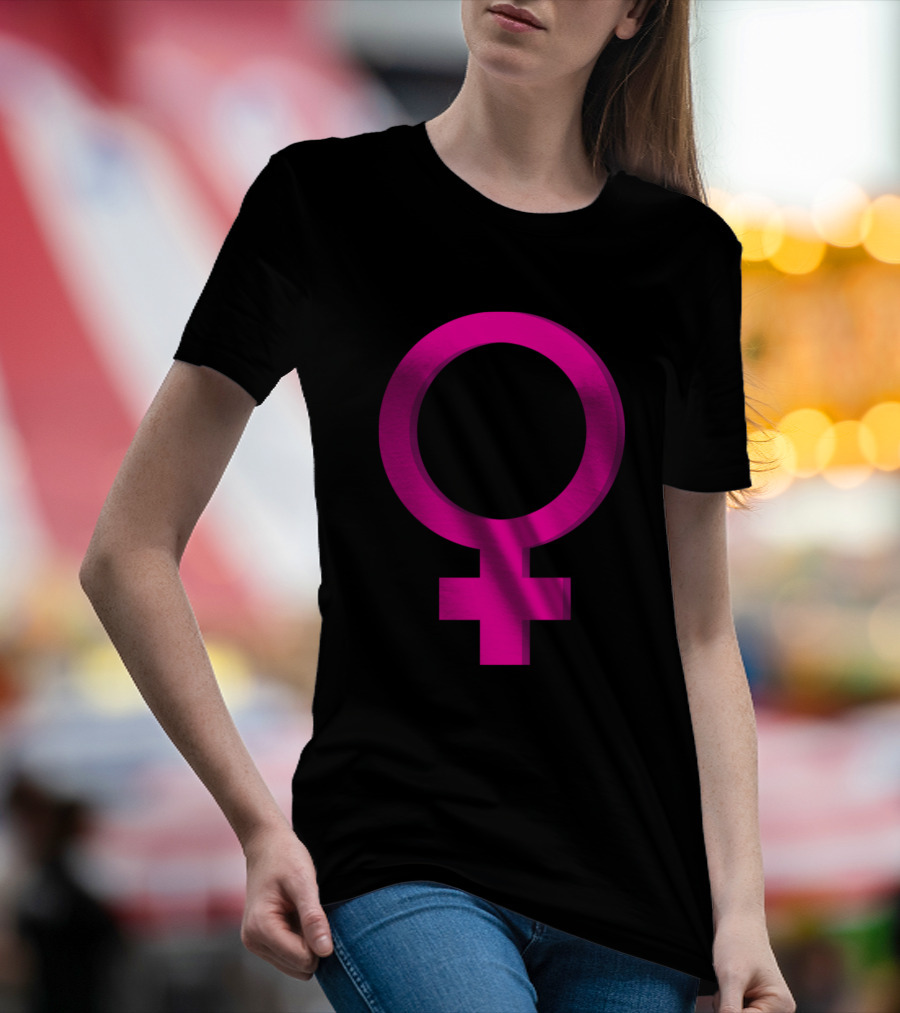 Female Gender Symbol Icon Pink T-Shirt