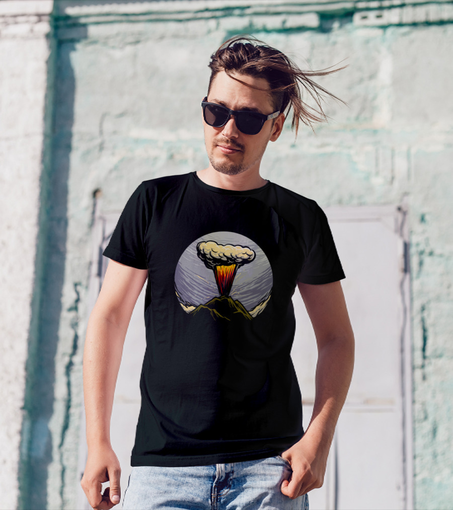 Fire From Volcano Eruption Clouds T-Shirt
