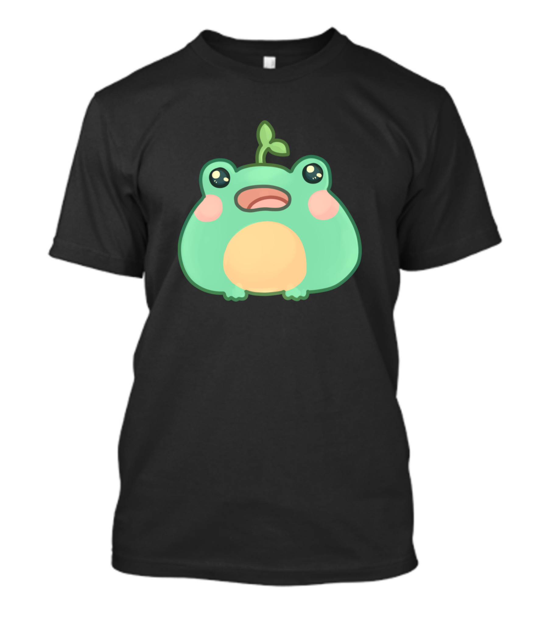 Froggy Friend Kawaii Plant Sprout T-Shirt