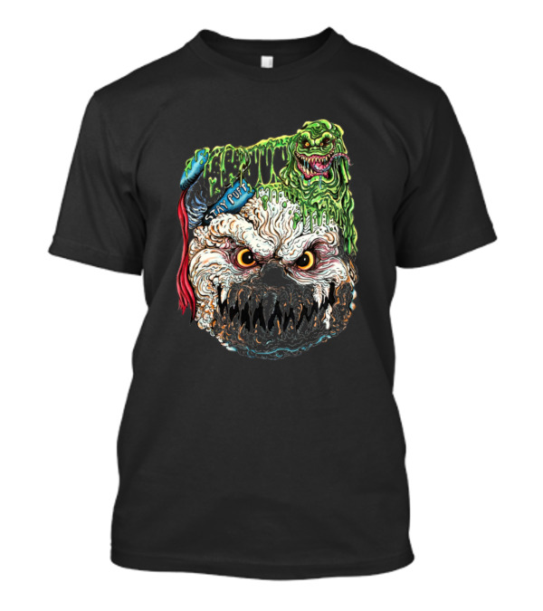 Stay Puft Ghost Marshmallow Slimer Monster Face T-Shirt