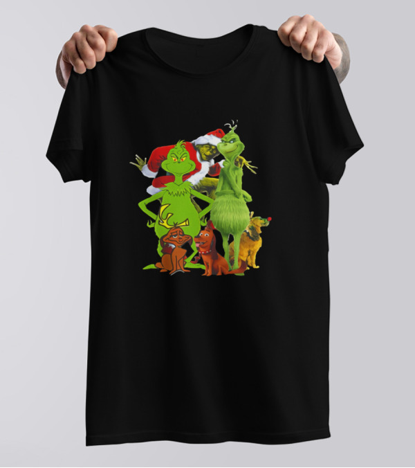 Grinch Max Dog Christmas Characters Collection T-Shirt