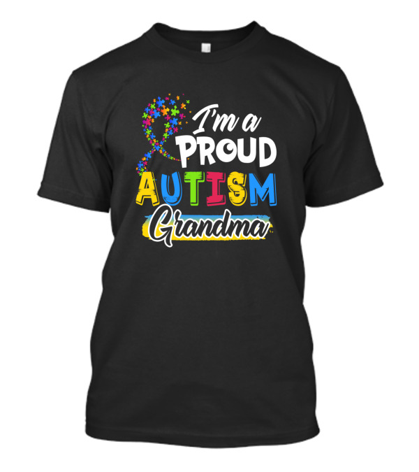 I'm A Proud Autism Grandma Autism Awareness Puzzle T-Shirt