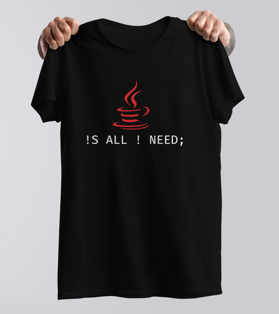 Java Coffee Is All I Need T-Shirt
